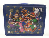 Nintendo Wii Gaming Console Super Mario Bros. Character Themed Dark Blue Tin Metal Lunch Box