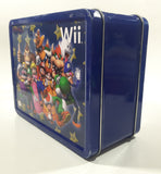 Nintendo Wii Gaming Console Super Mario Bros. Character Themed Dark Blue Tin Metal Lunch Box