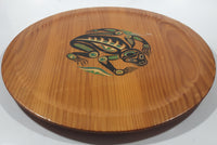 Panorama Products "Story of the Frog" Pacific North West Aboriginal Art Handcrafted 13 7/8" Round Western Red Cedar Wood Plaque