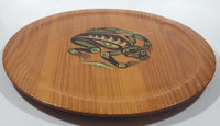 Panorama Products "Story of the Frog" Pacific North West Aboriginal Art Handcrafted 13 7/8" Round Western Red Cedar Wood Plaque