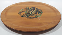 Panorama Products "Story of the Frog" Pacific North West Aboriginal Art Handcrafted 13 7/8" Round Western Red Cedar Wood Plaque