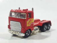 1993 Hot Wheels Ford Stake Bed Truck Red Die Cast Toy Car Vehicle Semi Rig Tractor