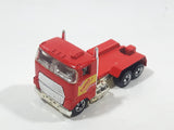 1993 Hot Wheels Ford Stake Bed Truck Red Die Cast Toy Car Vehicle Semi Rig Tractor