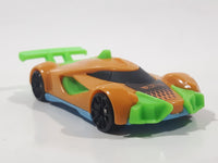 2022 Burger King Hot Wheels Race Car Orange and Green Plastic Die Cast Toy Car Vehicle