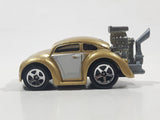 2010 Hot Wheels Volkswagen Beetle (Tooned) Metallic Gold Die Cast Toy Car Vehicle