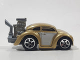 2010 Hot Wheels Volkswagen Beetle (Tooned) Metallic Gold Die Cast Toy Car Vehicle