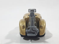 2010 Hot Wheels Volkswagen Beetle (Tooned) Metallic Gold Die Cast Toy Car Vehicle