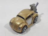 2010 Hot Wheels Volkswagen Beetle (Tooned) Metallic Gold Die Cast Toy Car Vehicle