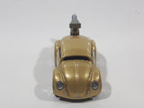 2010 Hot Wheels Volkswagen Beetle (Tooned) Metallic Gold Die Cast Toy Car Vehicle