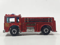 1982 Hot Wheels Fire Eater Red Fire Truck Die Cast Toy Car Vehicle - BW - Blue Lights - Hong Kong