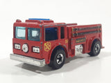 1982 Hot Wheels Fire Eater Red Fire Truck Die Cast Toy Car Vehicle - BW - Blue Lights - Hong Kong