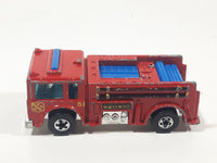 1982 Hot Wheels Fire Eater Red Fire Truck Die Cast Toy Car Vehicle - BW - Blue Lights - Hong Kong