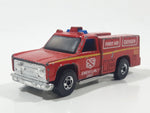 1978 Hot Wheels Emergency Squad Rescue Ranger Red Fire Truck Die Cast Toy Car Vehicle - BW - Blue Lights - Hong Kong