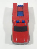 1978 Hot Wheels Emergency Squad Rescue Ranger Red Fire Truck Die Cast Toy Car Vehicle - BW - Blue Lights - Hong Kong