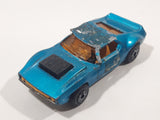 Vintage 1976 Lesney Matchbox Superfast Twin Pack AMX Javelin No. 9 Metallic Blue Die Cast Toy Car Vehicle with Opening Doors