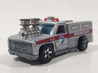 2008 Hot Wheels Rescue Rods Rescue Ranger Truck Silver Grey Die Cast Toy Car Vehicle