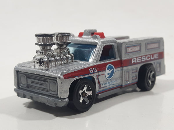 2008 Hot Wheels Rescue Rods Rescue Ranger Truck Silver Grey Die Cast Toy Car Vehicle