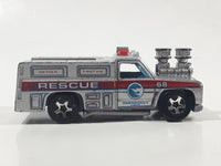 2008 Hot Wheels Rescue Rods Rescue Ranger Truck Silver Grey Die Cast Toy Car Vehicle