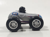 2002 NewRay #98 Silver wit Blue and Red Nose Pull Back Friction Die Cast Toy Car Vehicle
