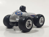 2002 NewRay #98 Silver wit Blue and Red Nose Pull Back Friction Die Cast Toy Car Vehicle