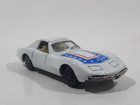 Yatming No. 1002 Chevrolet Corvette Racer White Die Cast Toy Car Vehicle