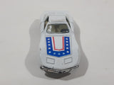 Yatming No. 1002 Chevrolet Corvette Racer White Die Cast Toy Car Vehicle