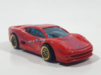 2000 Hot Wheels Jaguar XJ220 Red Die Cast Toy Car Vehicle