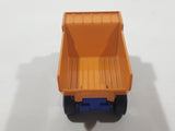 Vintage 1975 Lesney Matchbox Superfast No. 23 Atlas Dump Truck Blue and Orange  Die Cast Toy Car Vehicle