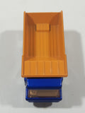 Vintage 1975 Lesney Matchbox Superfast No. 23 Atlas Dump Truck Blue and Orange  Die Cast Toy Car Vehicle