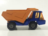 Vintage 1975 Lesney Matchbox Superfast No. 23 Atlas Dump Truck Blue and Orange  Die Cast Toy Car Vehicle