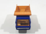 Vintage 1975 Lesney Matchbox Superfast No. 23 Atlas Dump Truck Blue and Orange  Die Cast Toy Car Vehicle