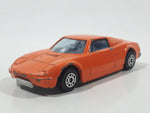 Vintage 1970s Corgi Juniors Ford GT 70 Orange Die Cast Toy Car Vehicle with Opening Hood Rear Mounted Engine