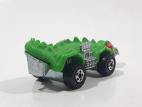 1988 Hot Wheels Speed Demons Fangster Green with Red Eyes Die Cast Toy Creature Car Vehicle