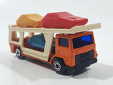 Vintage 1976 Lesney Matchbox Superfast No. 11 Car Transporter Semi Truck Orange Die Cast Toy Car Vehicle Made in England