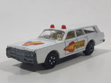 Vintage 1971 Lesney Products Matchbox No. 55 Mercury Police Car Wagon White Die Cast Toy Car Vehicle