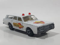 Vintage 1971 Lesney Products Matchbox No. 55 Mercury Police Car Wagon White Die Cast Toy Car Vehicle