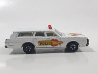 Vintage 1971 Lesney Products Matchbox No. 55 Mercury Police Car Wagon White Die Cast Toy Car Vehicle