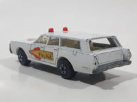 Vintage 1971 Lesney Products Matchbox No. 55 Mercury Police Car Wagon White Die Cast Toy Car Vehicle