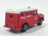 Vintage 1978 Lesney Matchbox Superfast No. 69 Armored Truck "Wells Fargo" Red and White Die Cast Toy Car Vehicle Made in England