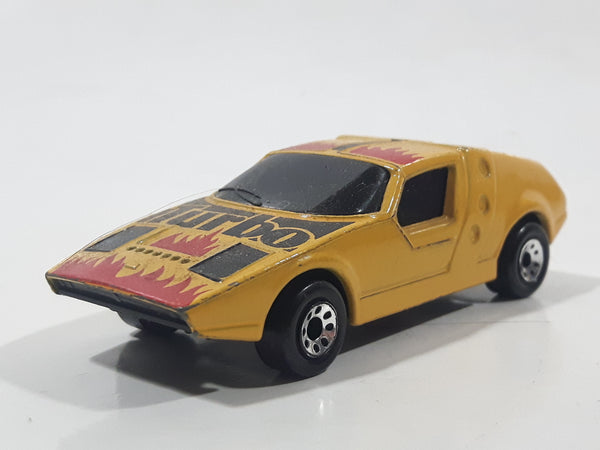 1985 Matchbox Super GT BR 7/8 Siva Spyder Mustard Yellow Die Cast Toy Car Vehicle