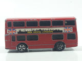 Vintage Corgi Juniors Daimler Fleetline 'See More London' Red Double Decker Bus Die Cast Toy Car Vehicle