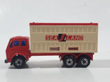 Vintage 1976 Lesney Matchbox Superfast No. 42 Mercedes Container Truck Red Sea Land Die Cast and Plastic Toy Car Vehicle