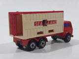 Vintage 1976 Lesney Matchbox Superfast No. 42 Mercedes Container Truck Red Sea Land Die Cast and Plastic Toy Car Vehicle