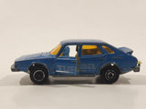 Vintage Majorette No. 284 Saab Turbo Blue 1/62 Scale Die Cast Toy Car Vehicle with Opening Doors