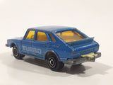 Vintage Majorette No. 284 Saab Turbo Blue 1/62 Scale Die Cast Toy Car Vehicle with Opening Doors