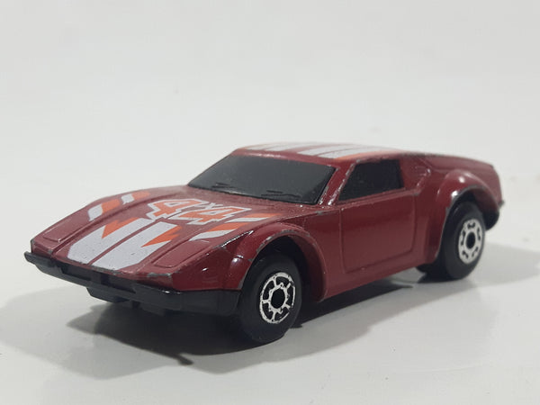 Vintage 1985 Matchbox Super G.T. BR 39/40 Ace Racer Dark Red Die Cast Toy Car Vehicle