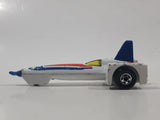 Vintage 1980 Hot Wheels Tricar X8 White Blue Die Cast Toy Jet Car Vehicle