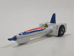 Vintage 1980 Hot Wheels Tricar X8 White Blue Die Cast Toy Jet Car Vehicle