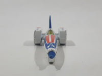 Vintage 1980 Hot Wheels Tricar X8 White Blue Die Cast Toy Jet Car Vehicle