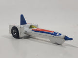 Vintage 1980 Hot Wheels Tricar X8 White Blue Die Cast Toy Jet Car Vehicle